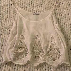 White tulip bottom crop top